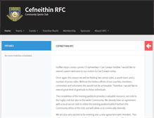 Tablet Screenshot of cefneithinrfc.co.uk
